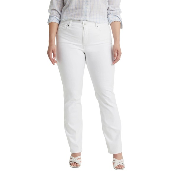 NYDJ Marilyn Straight Cool Embrace High Rise Stretch Jeans In Optic White 16 - Picture 1 of 11
